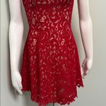Francesca’s red lace festive holiday dress size XS Photo 6