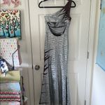 Camille La Vie Camille La Via Sequins Gatsby Art Deco Dress Silver and Maroon Size 4 Photo 8