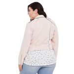 Torrid Plus Size 2X Suede Moto Jacket Light Pink Full Zip Long Sleeve 1642 Photo 2