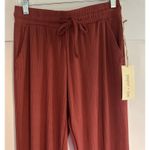 Paper + Tee  Jogger Pants Lightweight Drawstring Pockets Rust Coral Color Size S Photo 1