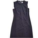 J.Crew  Black Ruffle Neck Suiting Dress Size: 0 NEW Photo 1