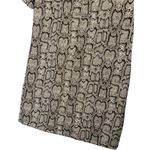 ZARA Woman Snakeskin Textured Short Sleeve Round Neck Shift Dress Brown XS Photo 7
