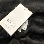 USA Made MISA Black Satin Special Occasion Backless Jumpsuit Wide Leg Sandra Photo 7