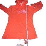 The North Face The Hoodie Sweatshirt Womens Large Orange Logo Pullover Athleisure Photo 4