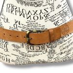 Women’s Size M Brown Leather Mandala Embossed Belt Retro 60s Hippie Boho Photo 1