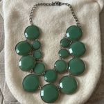Jade Color Green w/Silver‎ Bib Statement Necklace Photo 1