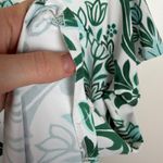 Talbots  Green Floral Print Top Medium Lightweight Stretch Preppy Bloomcore Comfy Photo 9