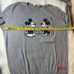 Disney Parks Womens Gray Embroidered Mickey And Minnie Mouse Sweater Size Small Photo 6