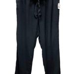 NWT Motherhood Maternity Underbelly Black Satin Jogger Pants Women’s Size Large Photo 1