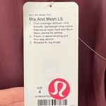 Lululemon NWT Mix and Mesh Long Sleeve Activewear Open Back Top Redwood 4 Photo 7