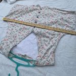 Cherokee Vintage  size 26 floral denim button front vest. Photo 7