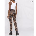 Ganni  Cutye Cropped Baroque-Print Straight Leg Jeans Photo 2