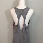 Xhilaration NWT Hola Sunshine Gray T-Shirt Maxi Dress Beach Coverup New Open Back Cutout Photo 2