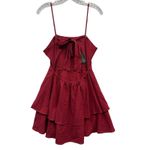 Halara  Women's Tie Back Tiered Ruffle Flowy Slip Mini Casual Linen Feel Dress S Photo 1