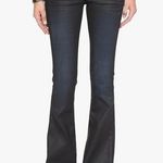 Current/Elliott The Low Bell Bottom Coated Jean Black Size 25 Photo 0