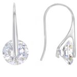 NWT Jtv 2.60CTW WHITE DIAMOND RHODIUM OVER STERLING SILVER DANGLE EARRINGS Photo 1