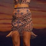 Nasty Gal Studio Joni Embellished Beaded Boho Skirt Size 4 Photo 14