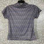 Mardi Gras Vintage Blue Diamond Patterned Collared Baby Tee Photo 5