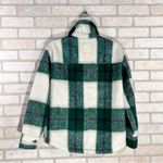 Avec Les Filles  Green and White Plaid Long Sleeve Shirt Jacket Size XS Photo 6