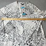 Hilary Radley Top Womens 2X White Leopard Print Roll Sleeve Tunic Blouse NEW Photo 5