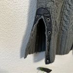 Diesel  Vintage Gray Cowl Neck Cable Knit Sweater Wool Vest Fisherman Grunge XL Photo 2