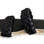 Marc Fisher LTD Jaimee Flat Espadrille Slip On Slides Sandals Black Size 6 NEW Photo 6