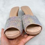 Giuseppe Zanotti Isidora Iridescent Rhinestone Platform Mule Pump Heel Nude 38.5 Photo 4