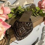 Qupid Pointed Toe Beaded Slip On Brown Shoes Kitten Heel Aztec Western Womens 7 Photo 11