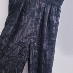 BCBGeneration Shimmer Burnout Sheer Strappy Jumpsuit Black Whimsigoth Witchy Photo 5