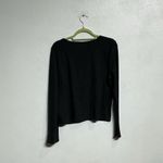 Aerie Black Waffle Knit Long Sleeve Top Sz XL Photo 7