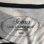 SOMA‎ Black & White Handkerchief Hem Sleeveless Geometric Dress Photo 5