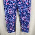 Lilly Pulitzer Luxletic Weekender Mid Rise Legging Blue Peri Takin It Easy Sz.M Photo 4