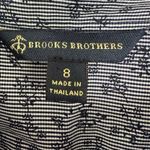 Brooks Brothers Floral Striped Button Up Shirt Dress Tie Waist Sz 8 Photo 4