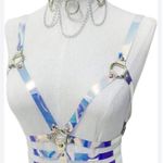 iHeartRaves Holographic Iridescent Rainbow PVC Harness Photo 1