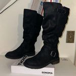 Sonoma Vitalized Ortholite Rumer Wide Calf Suede Black Boots Size 7 Women w/ box Photo 0