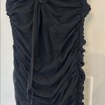 Bardot  Ruched Mini Dress Black Medium CUTE Photo 1