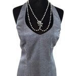 Visage Royal Cache Lined Halter Snake Reptile Textured Sheath Dress New $148 NWT Black Size 6 Photo 1