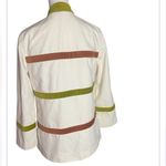 Tory Burch  Vintage-Style Cream
Jacket with Green & Brown Size 2 - Brass Hardware Photo 5