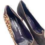 DONALD J PLINER Couture Brown Leopard Print Open Toe Heel Pumps Size 10 Photo 4