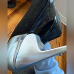 Pierre Hardy Black Suede Silver Chrome Colorblock Peeptoe Heels Size 9 Photo 10