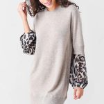 Brochu Walker Women's Ebella Layered Dress cashmere wool leopard sz XS Photo 3