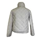 Jason Maxwell  White Quilted Puffer Jacket Lightweight‎ Full Zip Coat Size Small Photo 3