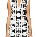 frame denim FRAME Crochet Tassel Popover Mini Dress in Navy Photo 0