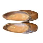 Geox Respira 7 Square toe ballet flats in patent brown leather Photo 2