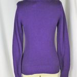 SO Y2K 2000s Purple Leopard Animal Print Knit Pullover Sweater Size Large Photo 4