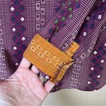 Robert Graham Women’s 100% Silk Blouse Top Purple Orange Boho Wearable Art Sz L Photo 9