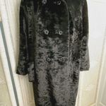 Vintage 80s Black Crushed Velvet Swing Coat Grunge Art Student NYC Drama AS IS Size L Photo 0