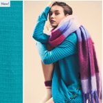 Free People  Blue Heart It Laces Chenille Cotton Blend Sweater sz Med Photo 8