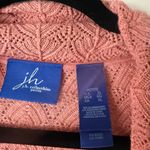j h women's pink cardigan sweater size XL Silk Blend Cottage Feminine Coquette Photo 2