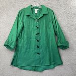 Multiples  3/4 Sleeves Button Up Tunic Top Lagenlook‎ Artsy Career Women's XS Photo 0